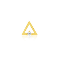Junipurr - Triangle with Swarovski®  cz crystal - Threadless End
