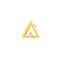 Junipurr - Triangle with Swarovski®  cz crystal - Threadless End
