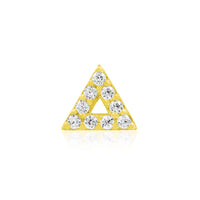 Junipurr - Triangle with Swarovski®  cz stones - Threadless End
