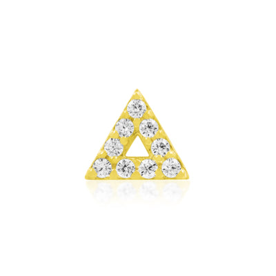 Junipurr - Triangle with Swarovski®  cz stones - Threadless End