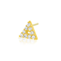 Junipurr - Triangle with Swarovski®  cz stones - Threadless End
