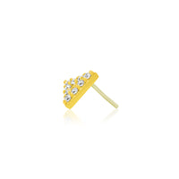 Junipurr - Triangle with Swarovski®  cz stones - Threadless End
