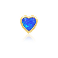 Junipurr - Blue opal bezel heart - Threadless End
