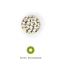 Kiwi Diamond -  14k Hammered disc threadless end
