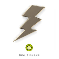 Kiwi Diamond -  14k Lightning threadless end
