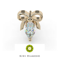 Kiwi Diamond -  Bow marquise threadless end
