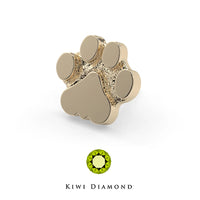 Kiwi Diamond -  14k Paw threadless end
