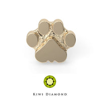 Kiwi Diamond -  14k Paw threadless end
