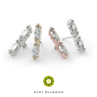 Kiwi Diamond -  14k Marquise kiss threadless end
