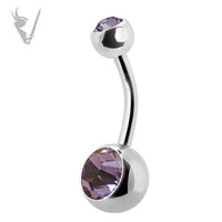 Valkyrie - Titanium double jeweled navel barbells