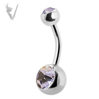 Valkyrie - Titanium double jeweled navel barbells
