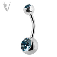 Valkyrie - Titanium double jeweled navel barbells
