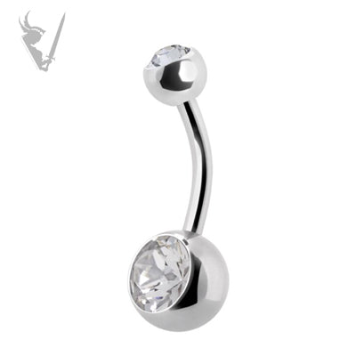 Valkyrie - Titanium double jeweled navel barbells