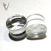 Valkyrie - Clear quartz faceted plugs