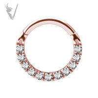 Valkyrie - Rose Gold PVD Hinged clicker set w. Swarovski®  zirconia
