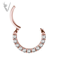 Valkyrie - Rose Gold PVD Hinged clicker set w. Swarovski®  zirconia
