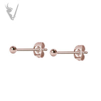 Valkyrie - Rose Gold PVD Stainless steel ball ear studs
