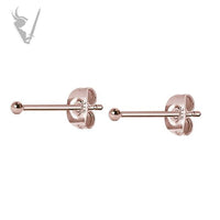 Valkyrie - Rose Gold PVD Stainless steel ball ear studs