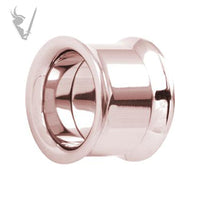 Valkyrie - Rose Gold PVD Stainless steel screw on double  flared tunnel