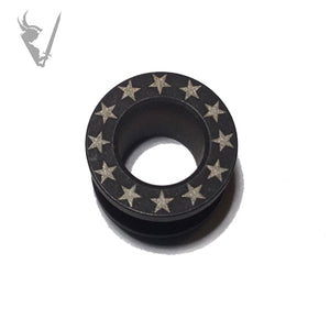 Valkyrie - Mat black Stainless steel screw on tunnel w/stars