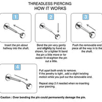 Threadless piercing