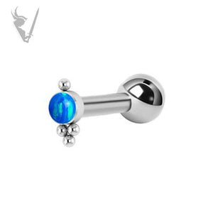 Valkyrie - Titanium micro barbell set w/ lab created opal cluster (internal)   