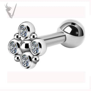 Valkyrie - Titanium (internal) micro barbell set w/ Swarovski® crystal cluster     