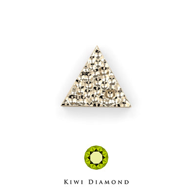 Kiwi Diamond -   Hammered triangle threadless end