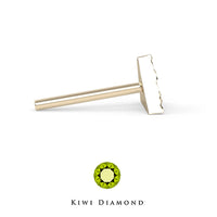 Kiwi Diamond -   Hammered triangle threadless end
