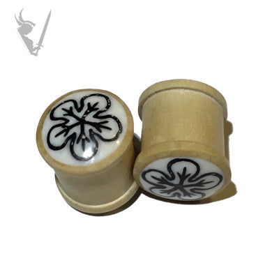 Valkyrie - Wood plugs w/bone inlay